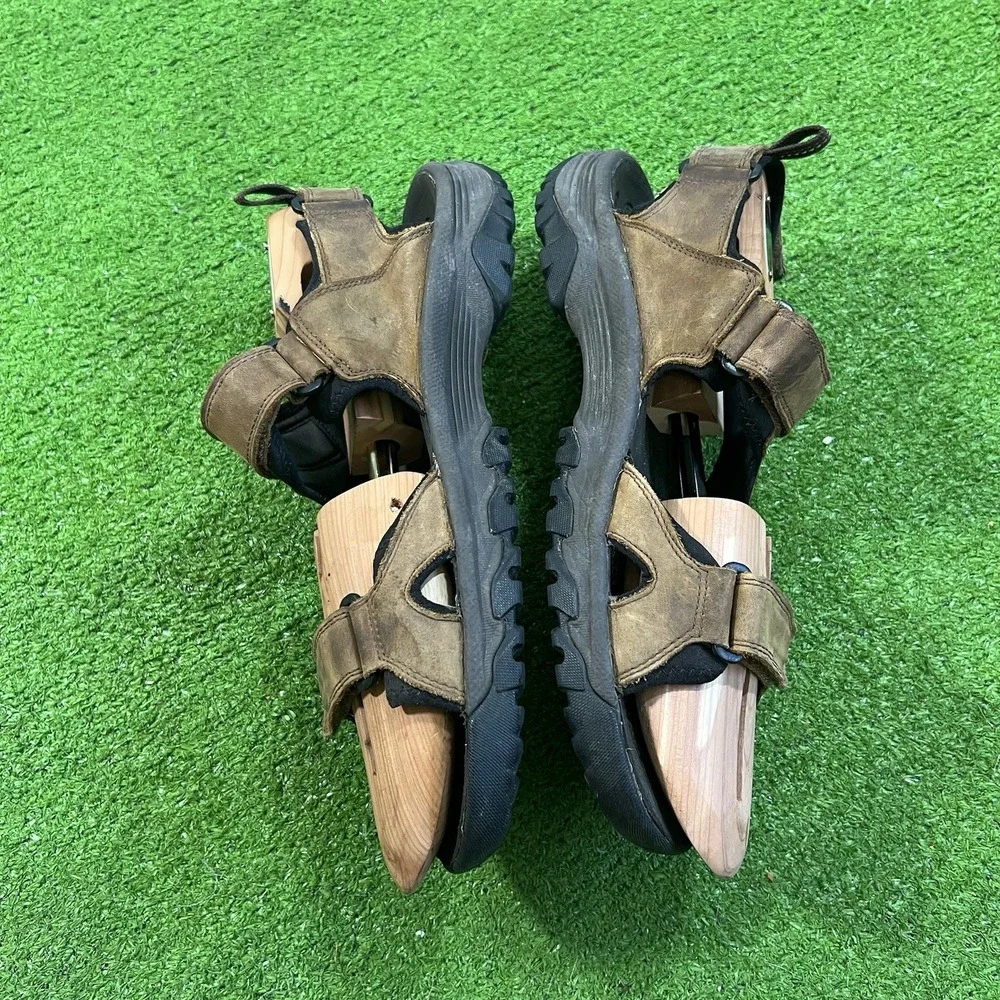 Keen Sandals SZ 13 Targhee III Open Toe Bison Suede Mulch Brown Outdoor Hiking